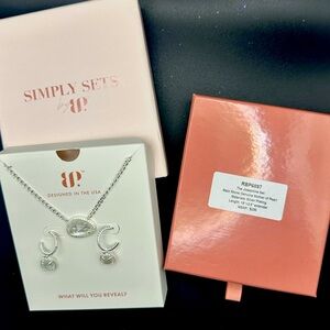 Simply Sets Silver Necklace and Earring Set